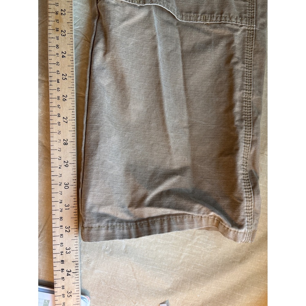 Wrangler Workwear Mens Tan Ripstop Cargo Pants Straight Leg Utility 36x31 - Picture 5 of 9